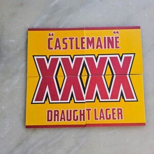 Castlemaine XXXX Draught‎ Lager Beer Coasters Yellow Red Pub Barware Set of 4